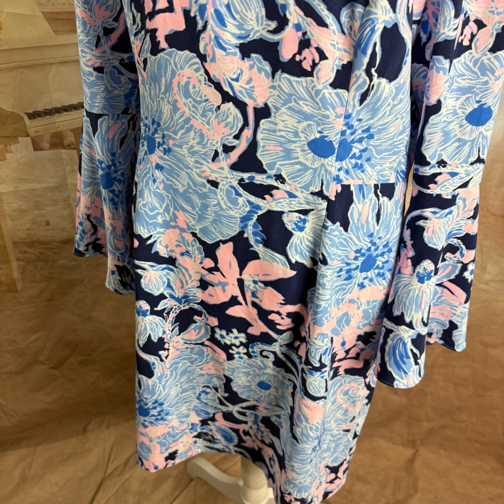 NEW Lilly Pulitzer Kayla Blue and Pink Floral Dress - Picture 6 of 13